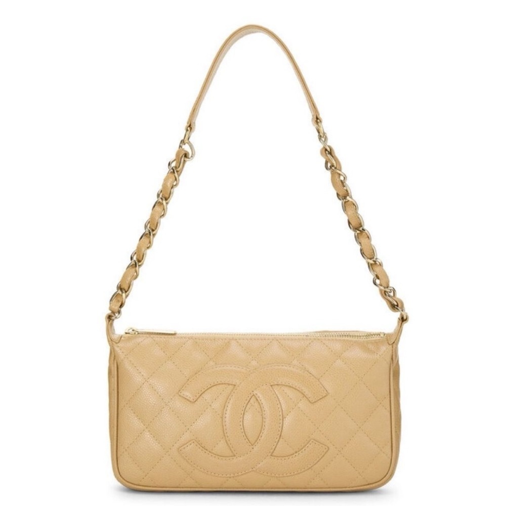 Chanel Caviar Quilted Timeless CC Shoulder Bag EUC